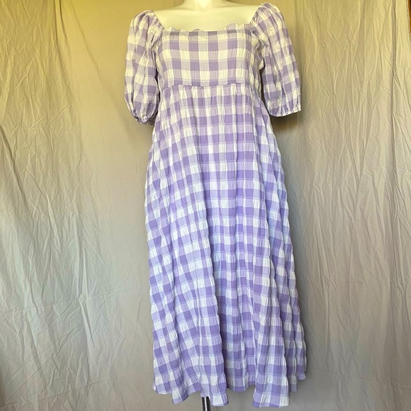 EUC Nasty Gal Spring / Summer smocked midi dress, 12 - Picture 5 of 15